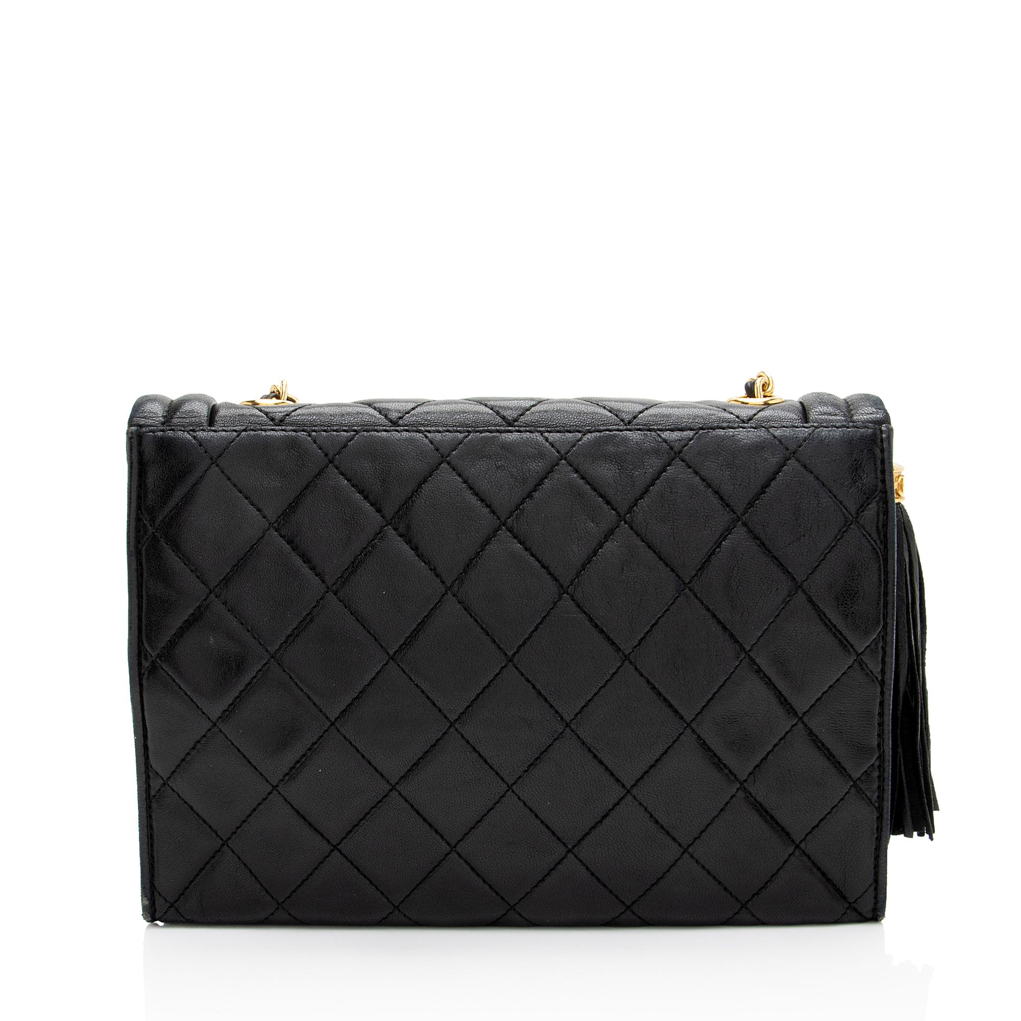 Chanel Vintage Lambskin Tassel Flap Bag