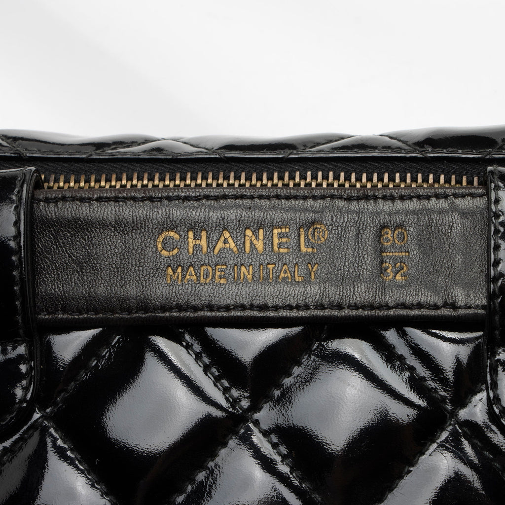 Chanel Vintage Patent Leather Belt Bag - Size 32 / 80