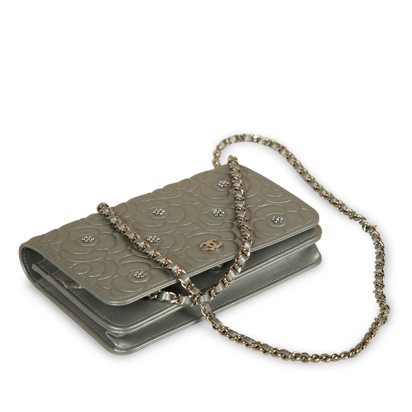 Chanel Camellia Wallet On Chain