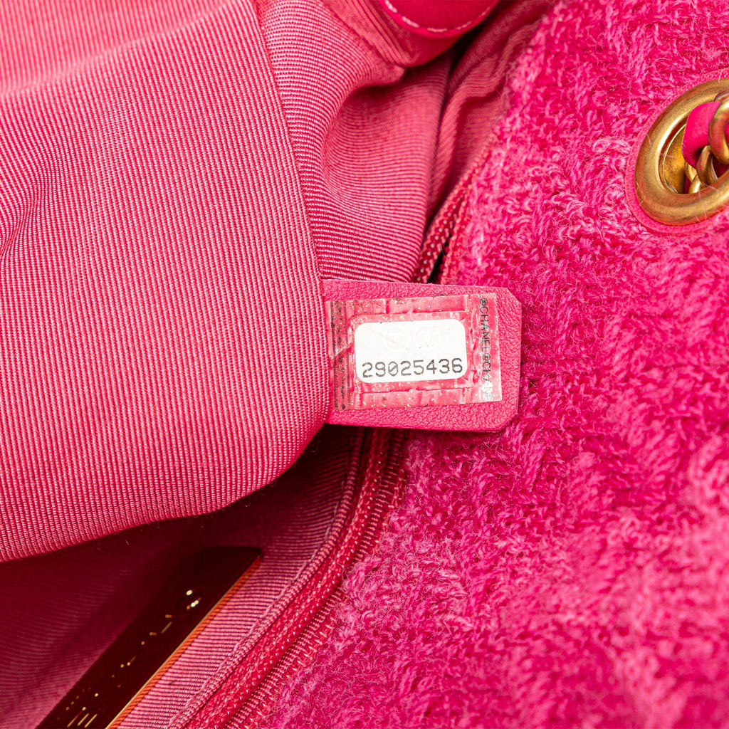 Chanel Wool Tweed Giant Logo Flap