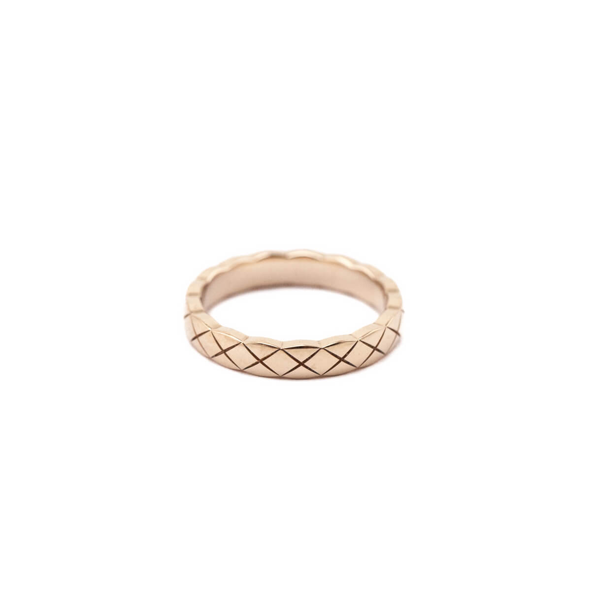 Chanel 18K Beige Gold Mini Coco Crush Ring Size 4.5