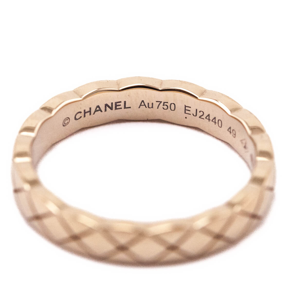 Chanel 18K Beige Gold Mini Coco Crush Ring Size 4.5