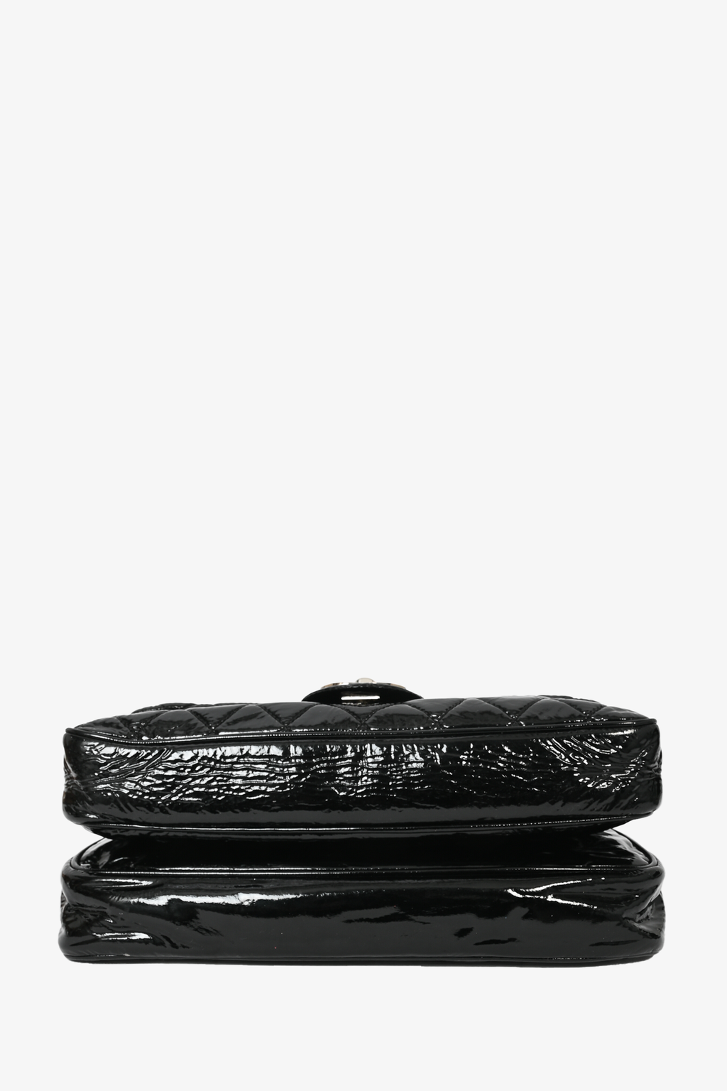 Pre-loved Chanel™ 2008/2009 Black Patent Leather Classic CC Flap Bag