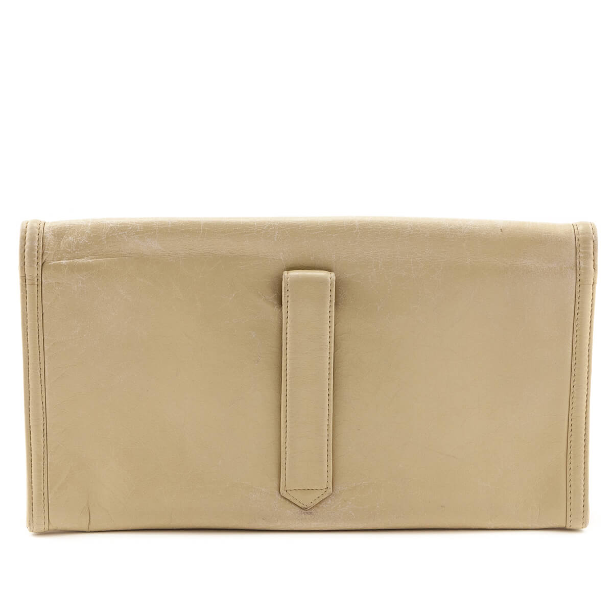 Chanel Beige Lambskin Vintage CC Clutch