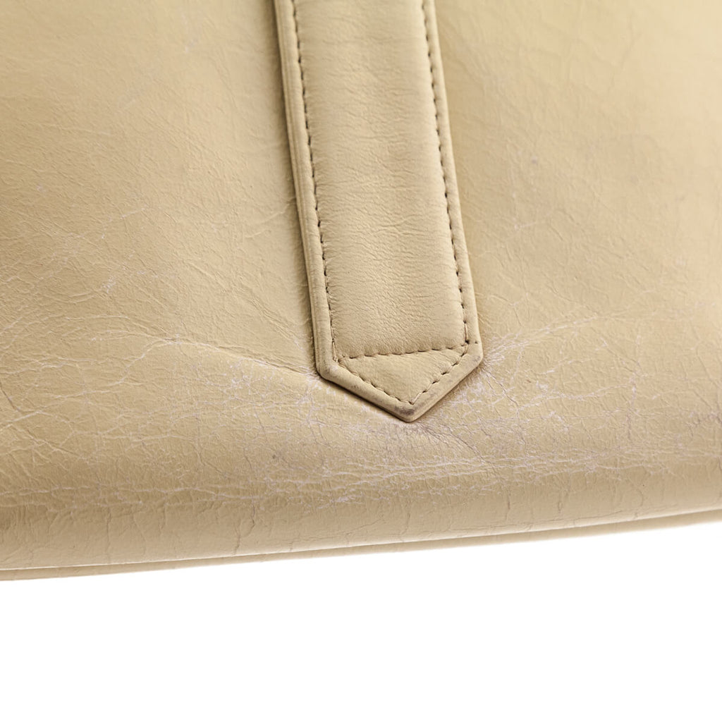 Chanel Beige Lambskin Vintage CC Clutch