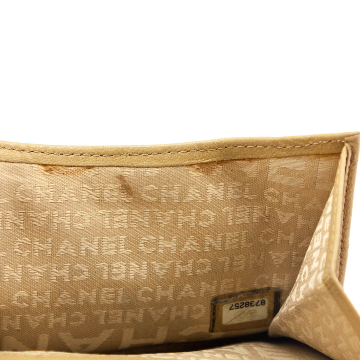 Chanel Beige Lambskin Precious Symbols Wallet