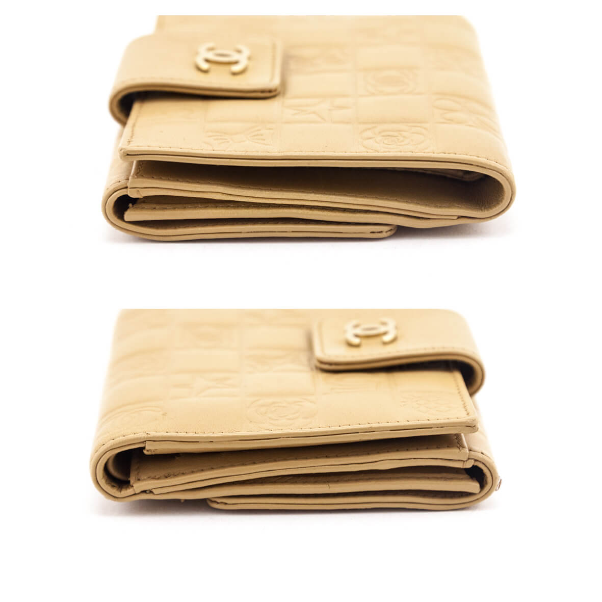 Chanel Beige Lambskin Precious Symbols Wallet