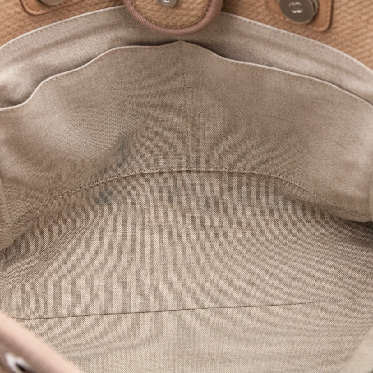 Chanel Beige Mixed Fibers Small Deauville Tote