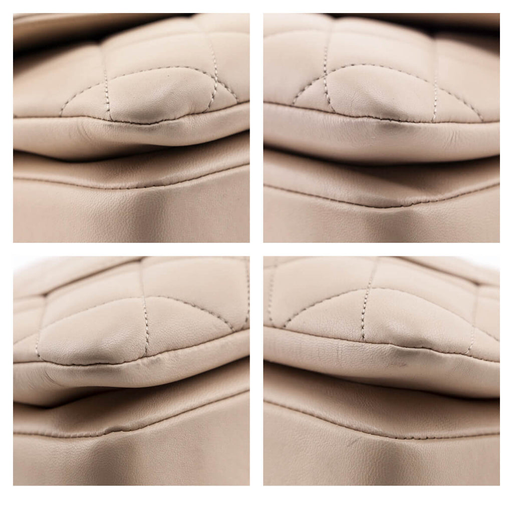 Chanel Beige Quilted Lambskin Medium Trendy CC Flap Dual Handle Bag