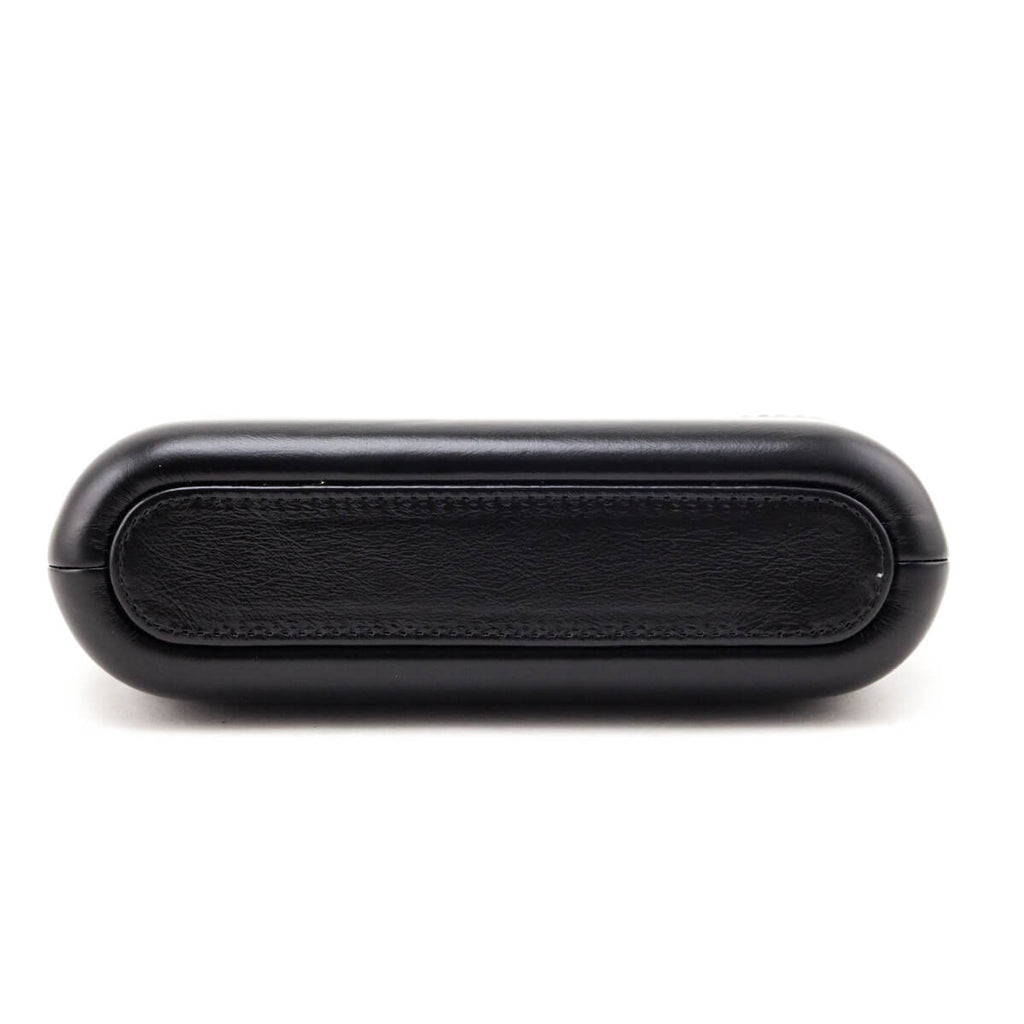 Chanel Black Aged Calfskin Quilted Small Gabrielle Clutch With Chain