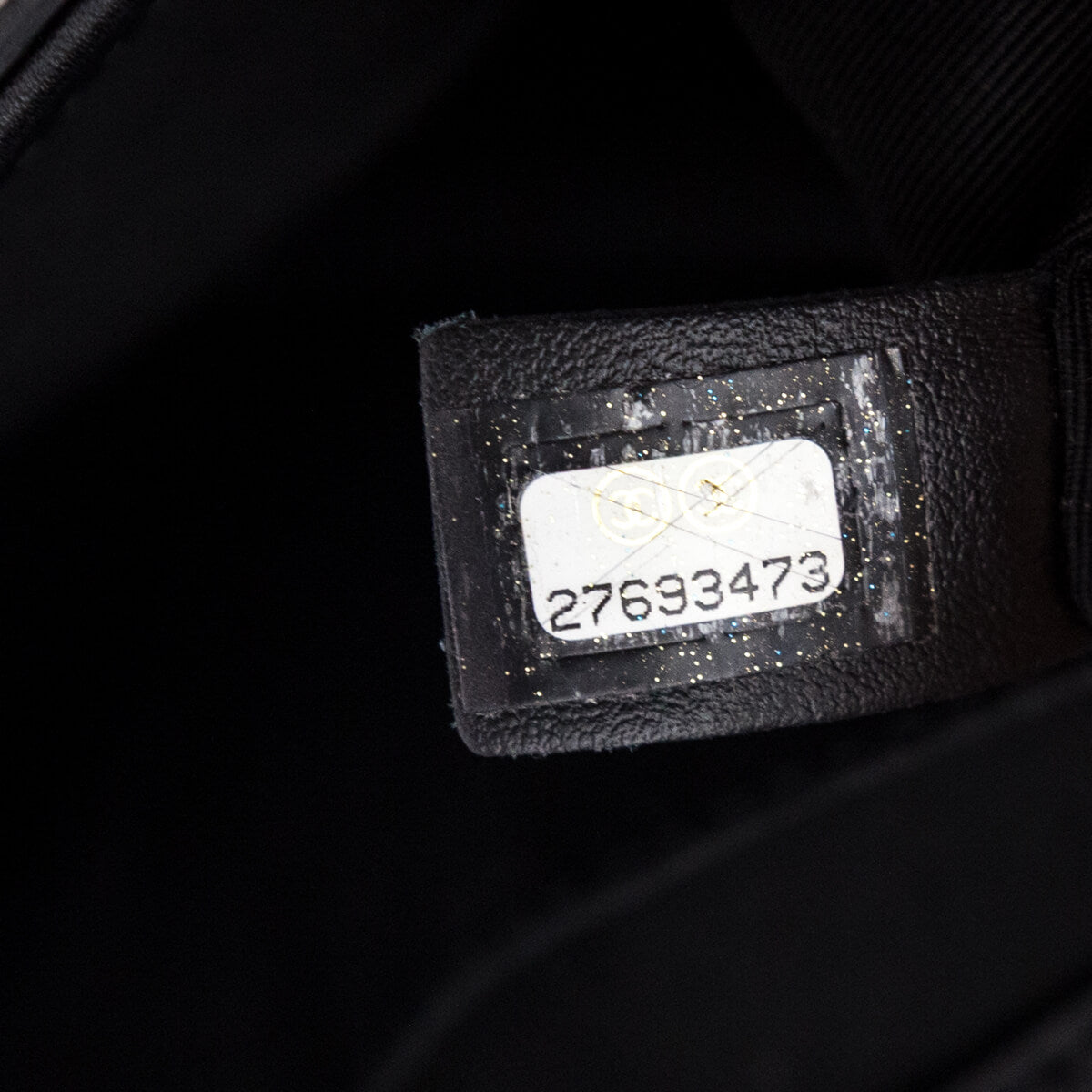 Chanel Black Calfskin Stitched Small Covered CC Flap Bag