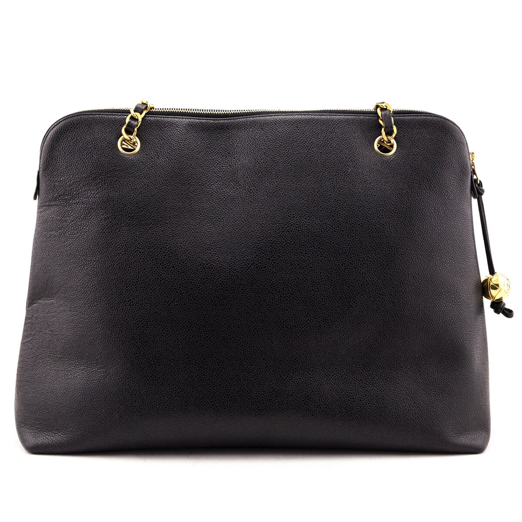 Chanel Black Caviar Vintage CC Shoulder Bag