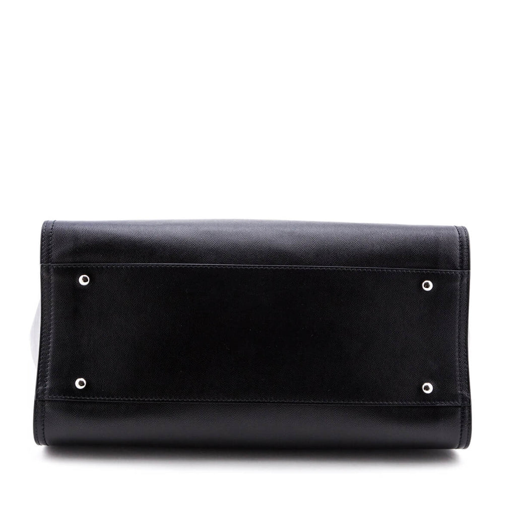 Chanel Black Grained Calfskin Large Deauville Tote SHW