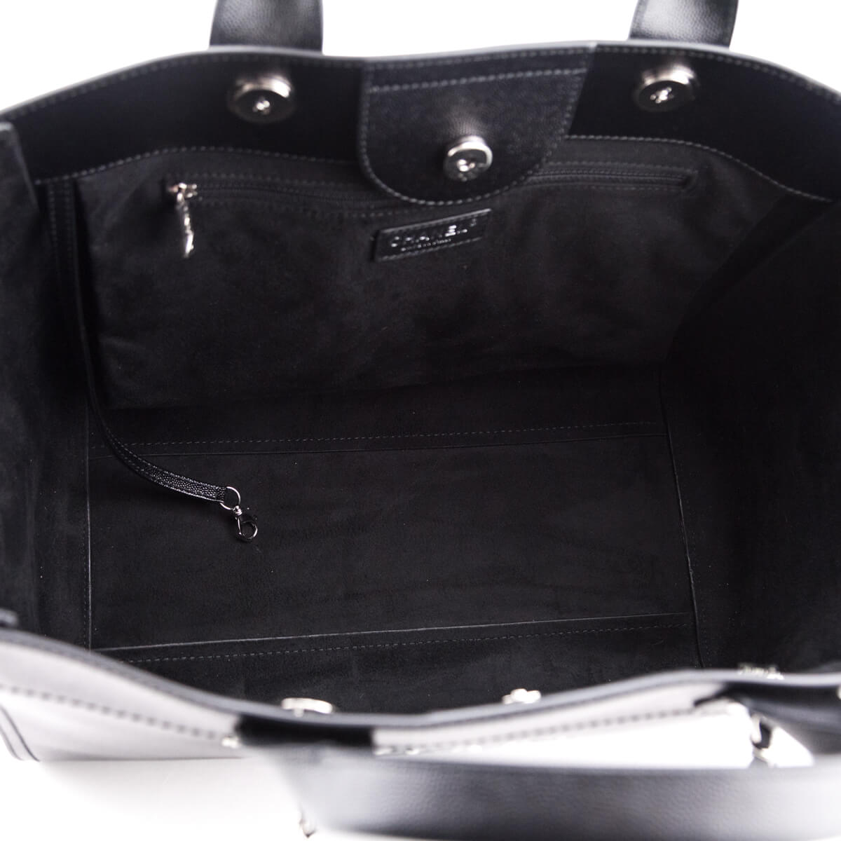Chanel Black Grained Calfskin Large Deauville Tote SHW