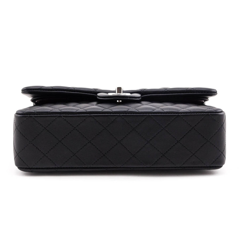 Chanel Black Lambskin Quilted Medium Double Flap