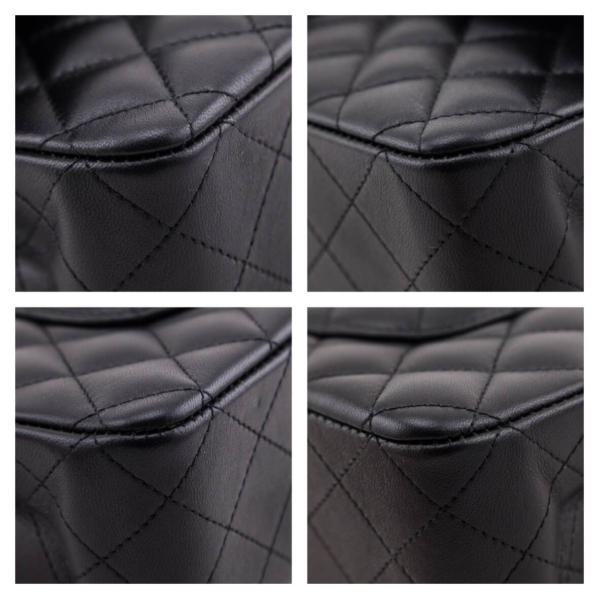 Chanel Black Lambskin Quilted Medium Double Flap
