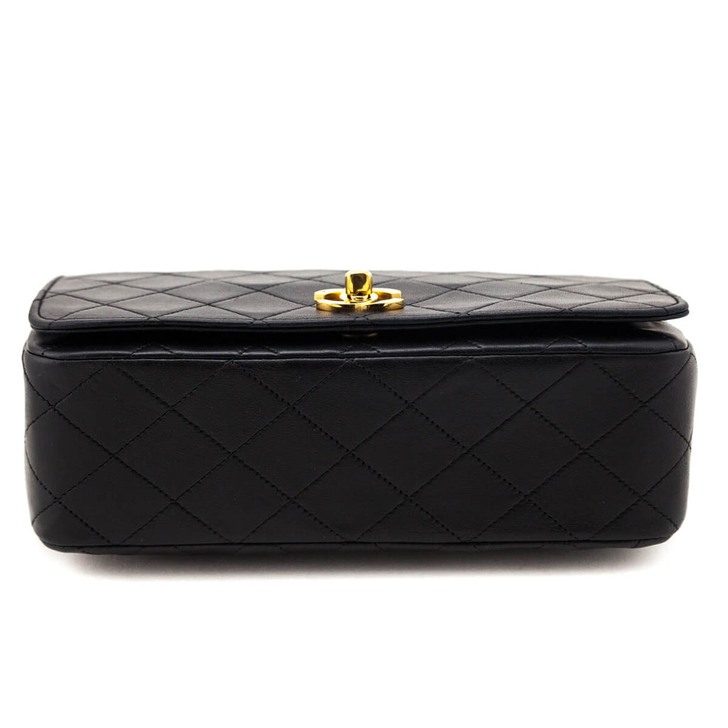 Chanel Black Lambskin Quilted Vintage Full Flap Bag