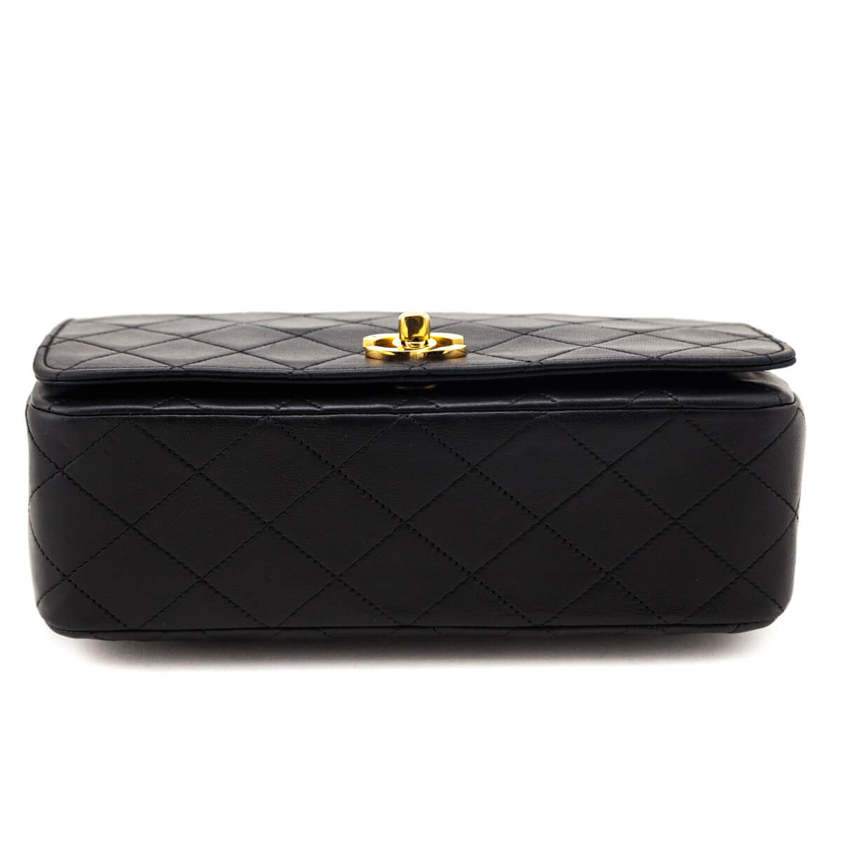 Chanel Black Lambskin Quilted Vintage Full Flap Bag