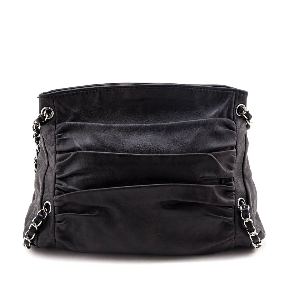 Chanel Black Lambskin Small Sharpei Shoulder Bag