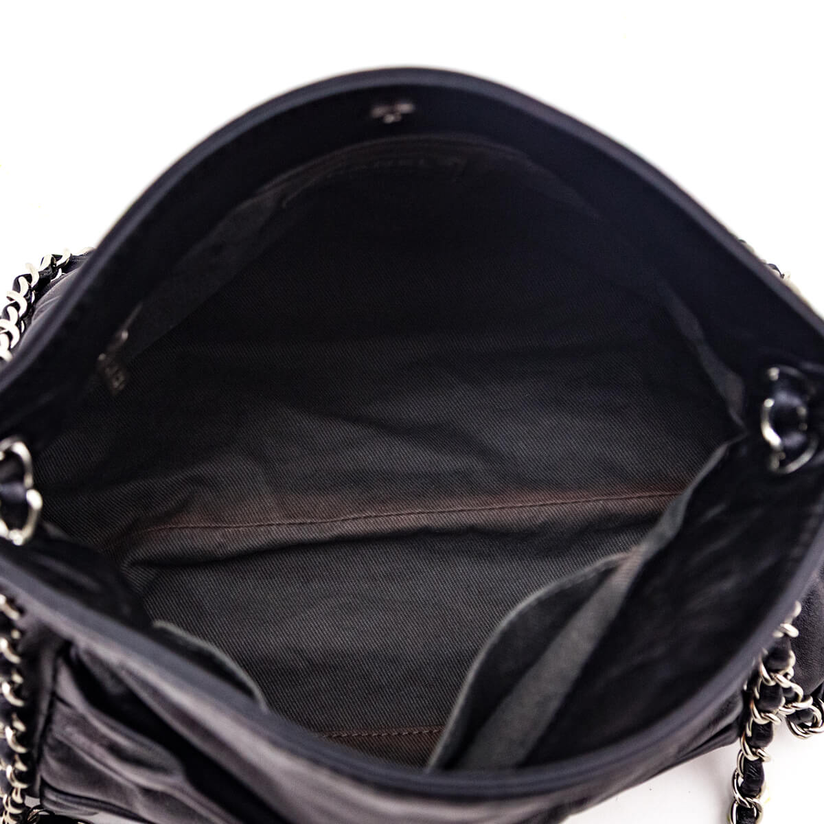 Chanel Black Lambskin Small Sharpei Shoulder Bag