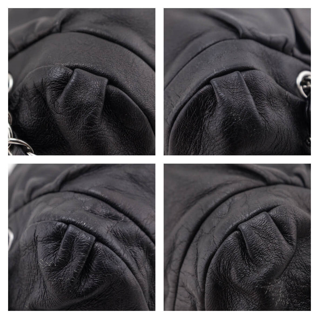 Chanel Black Lambskin Small Sharpei Shoulder Bag