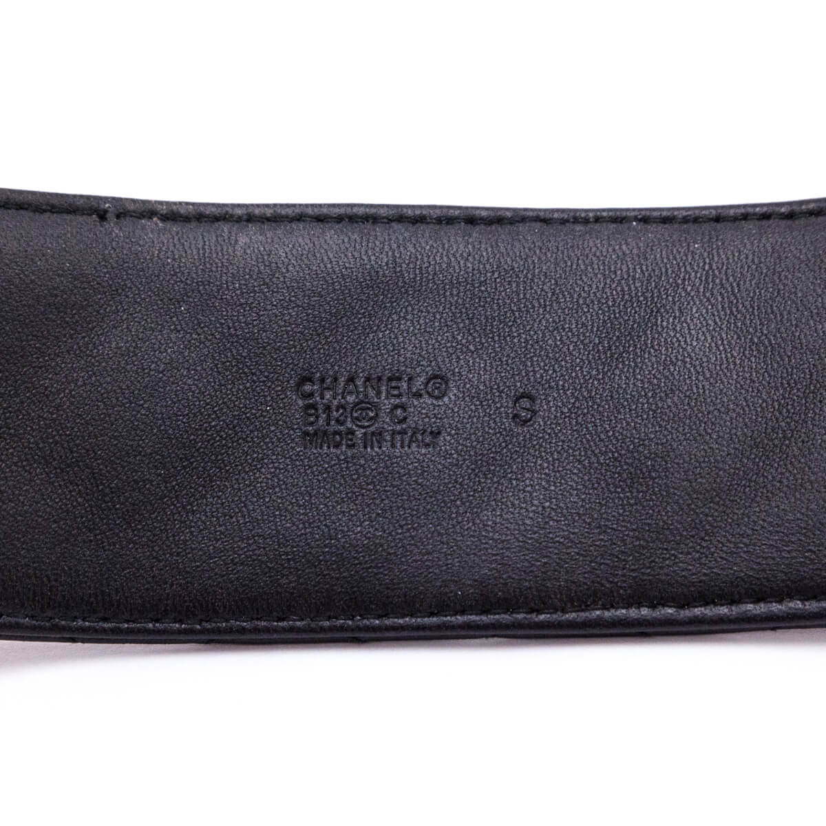 Chanel Black Leather CC Turn-Lock Cuff