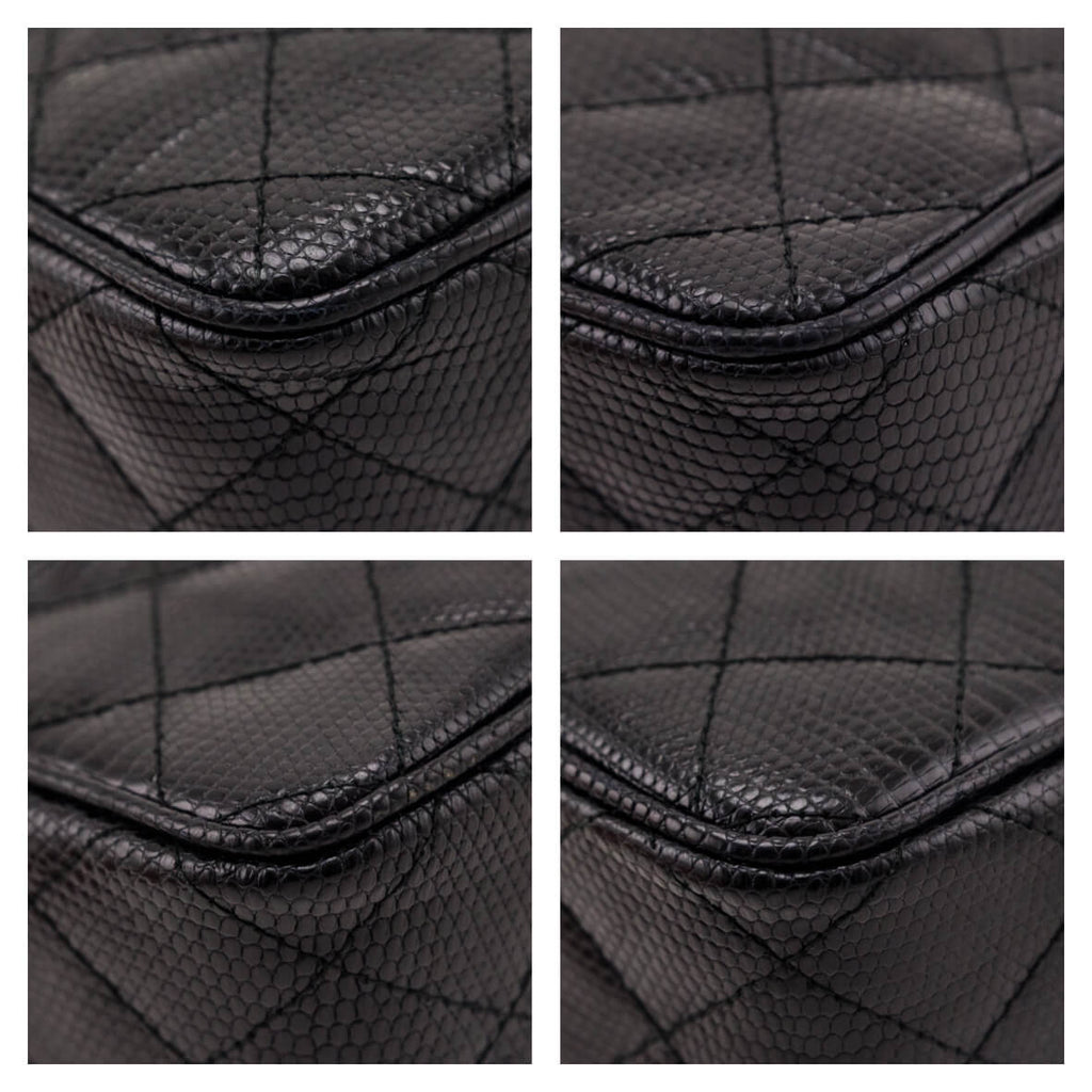 Chanel Black Lizard CC Camera Bag