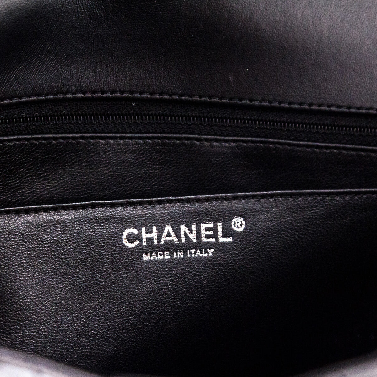 Chanel Black Patent Quilted Jumbo Single Flap