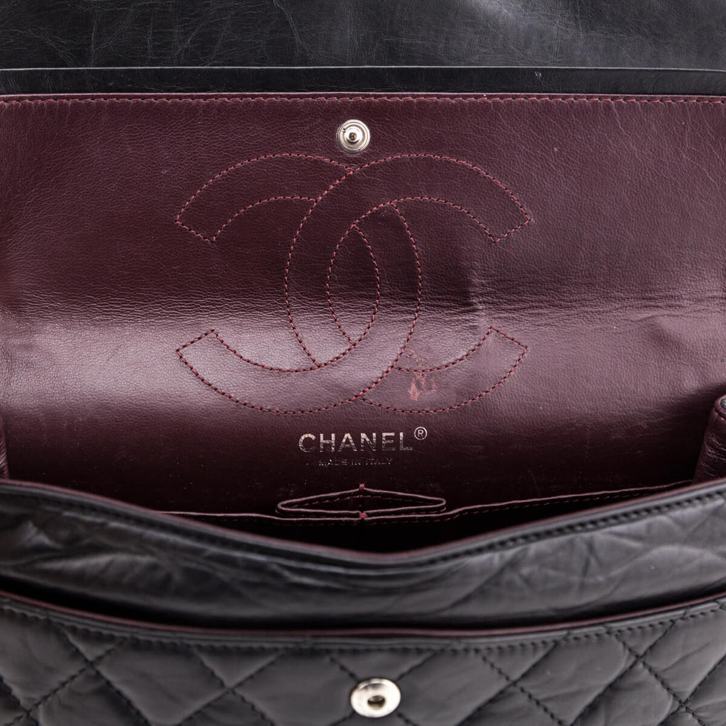 Chanel Black Quilted Aged Calfskin 2.55 Reissue 226 Flap Bag