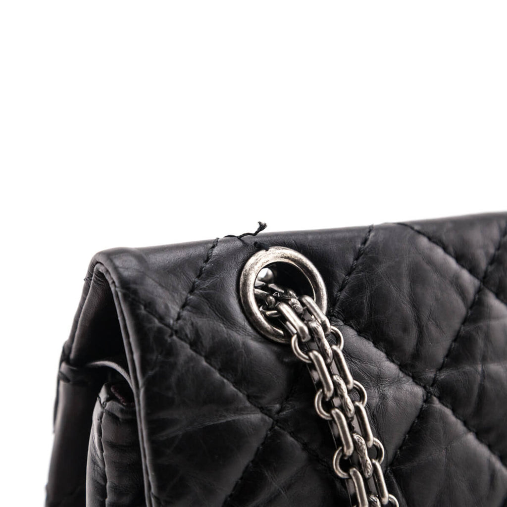 Chanel Black Quilted Aged Calfskin 2.55 Reissue 226 Flap Bag