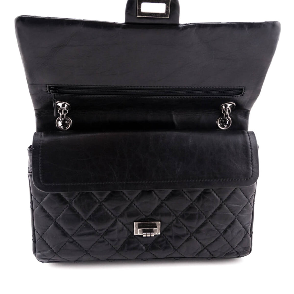 Chanel Black Quilted Aged Calfskin 2.55 Reissue 226 Flap Bag