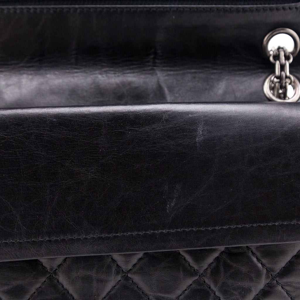 Chanel Black Quilted Aged Calfskin 2.55 Reissue 226 Flap Bag