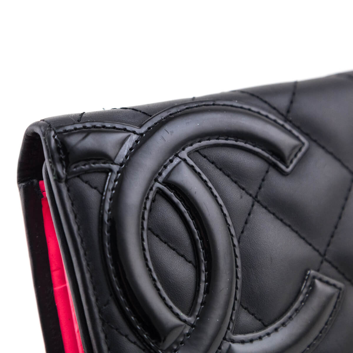 Chanel Black Quilted Calfskin Cambon Tri-Fold Wallet