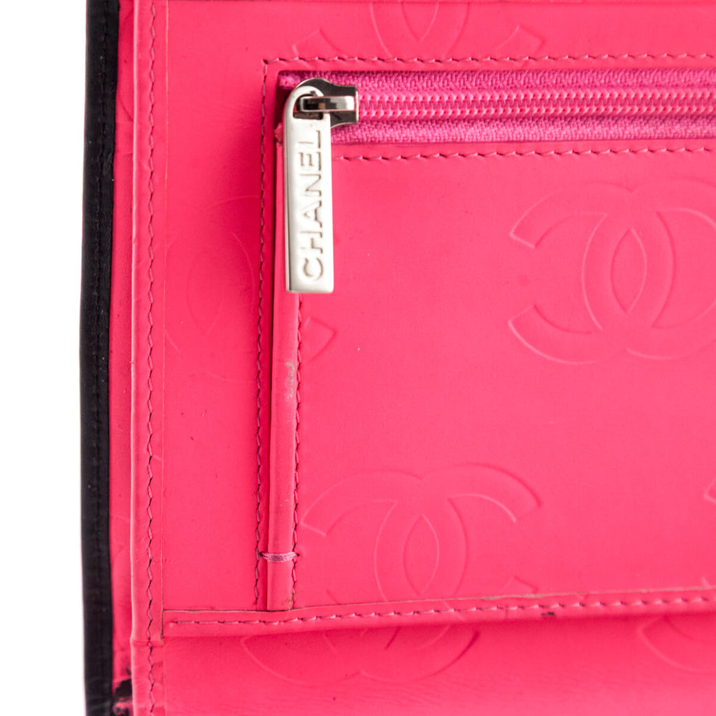 Chanel Black Quilted Calfskin Cambon Tri-Fold Wallet