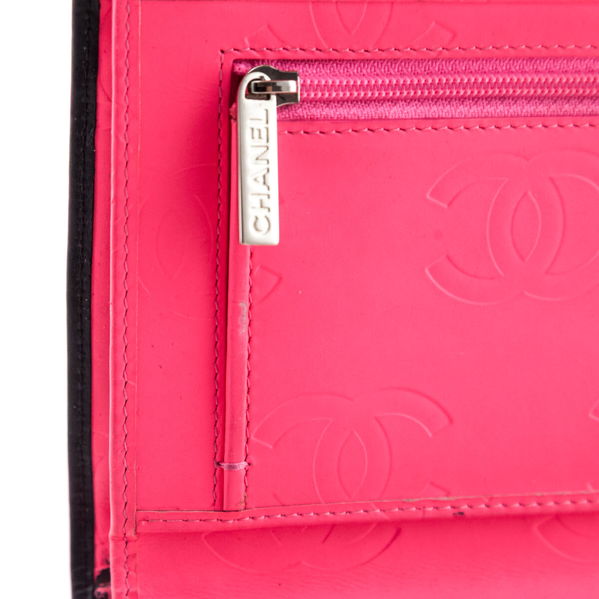 Chanel Black Quilted Calfskin Cambon Tri-Fold Wallet