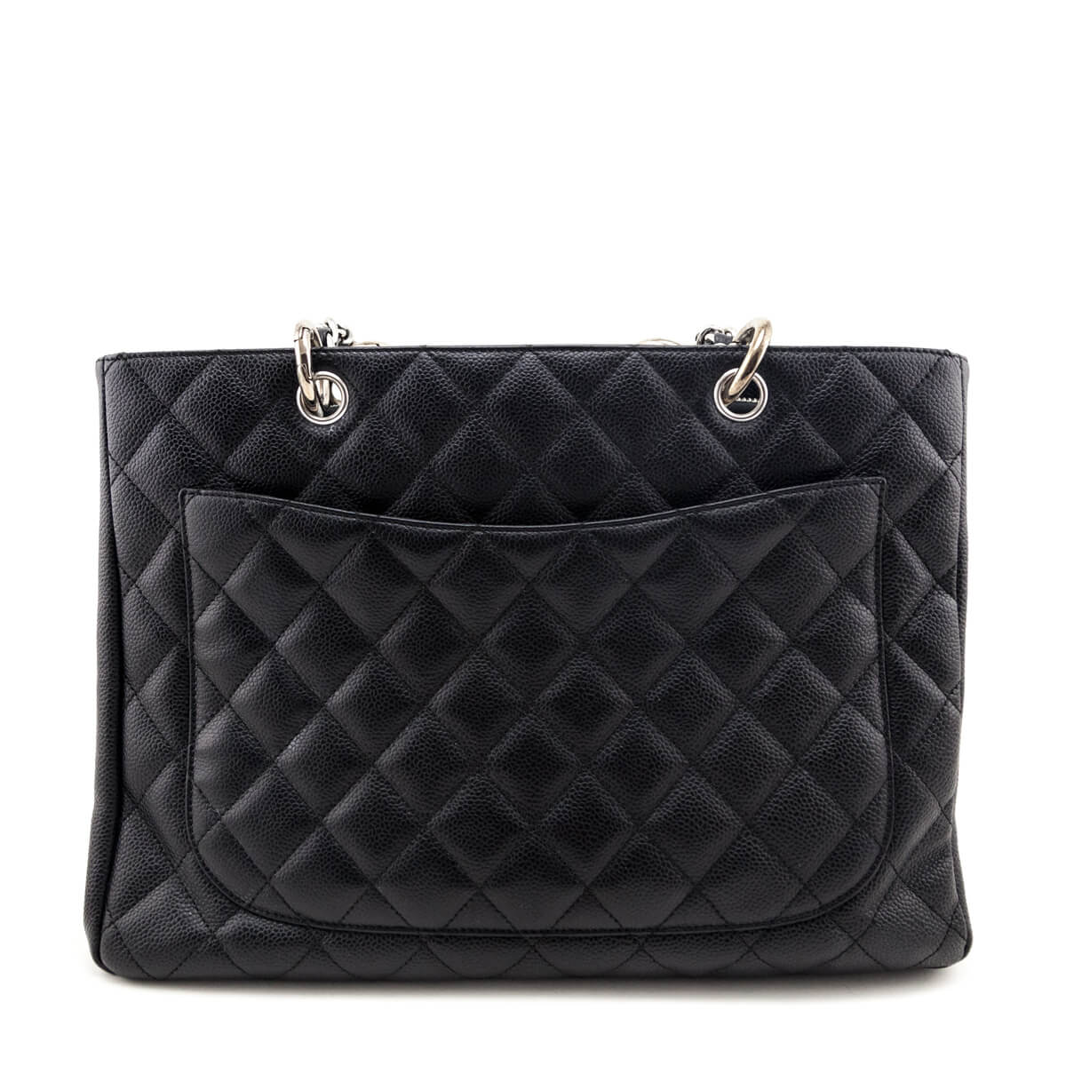 Chanel Black Quilted Caviar Grand Shopping Tote
