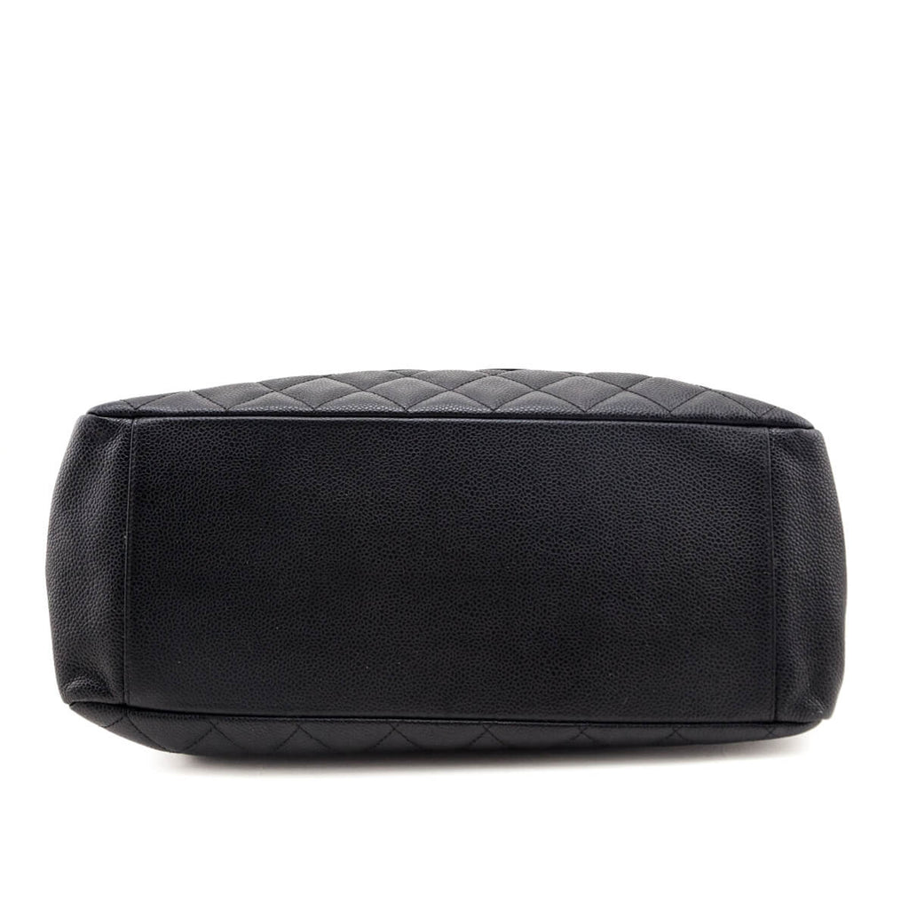 Chanel Black Quilted Caviar Grand Shopping Tote