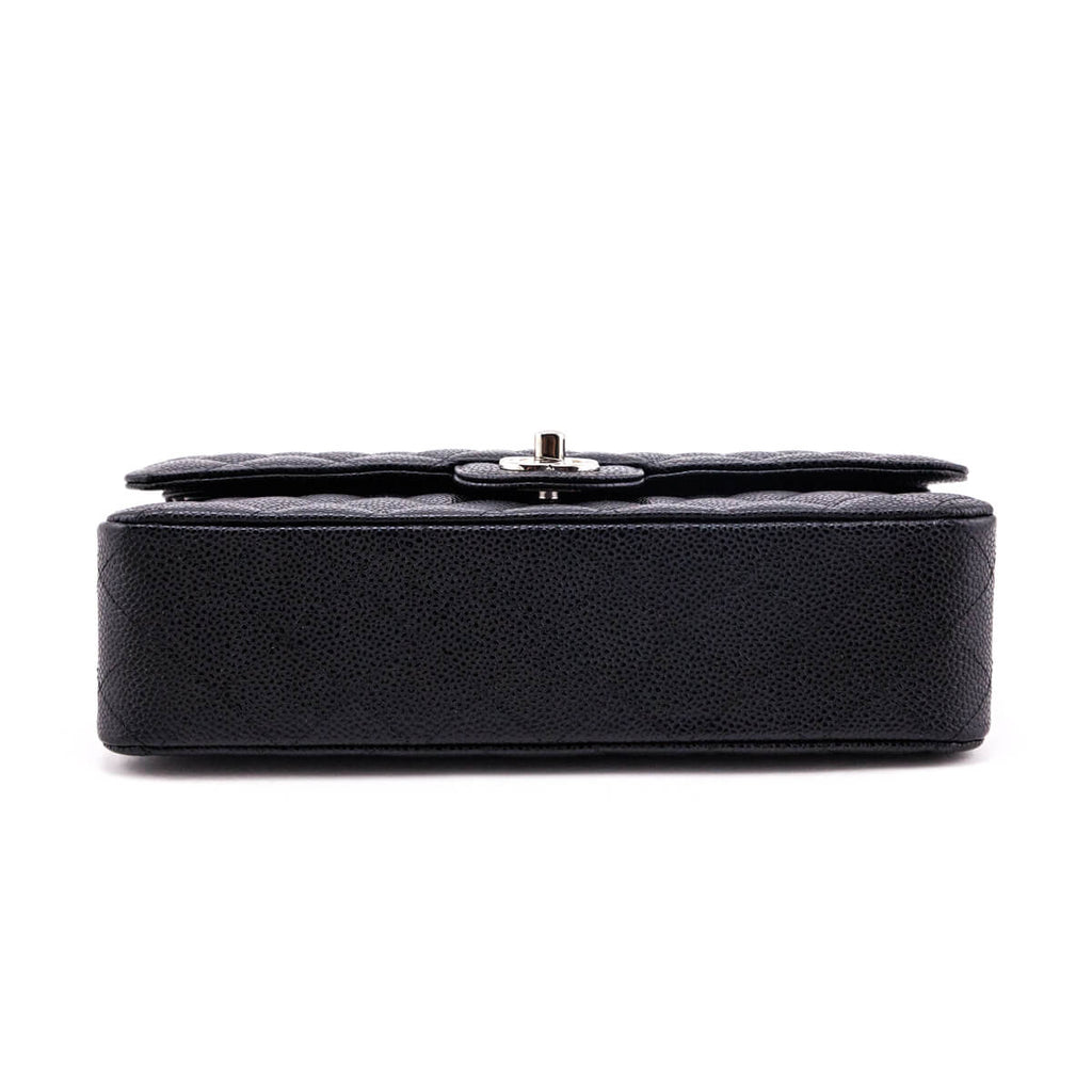 Chanel Black Quilted Caviar Medium Classic Double Flap Bag