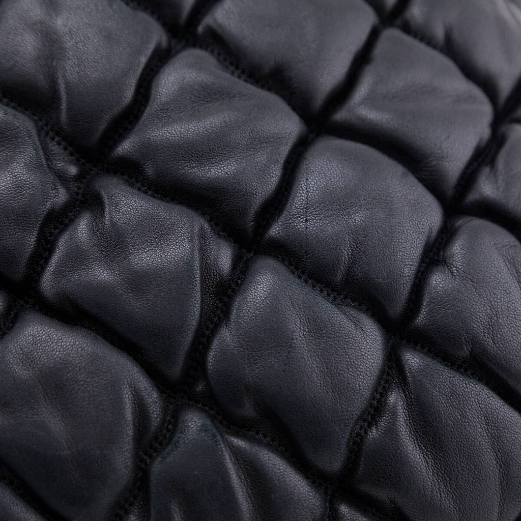 Chanel Black Quilted Lambskin Bubble Large Flap Shoulder Bag