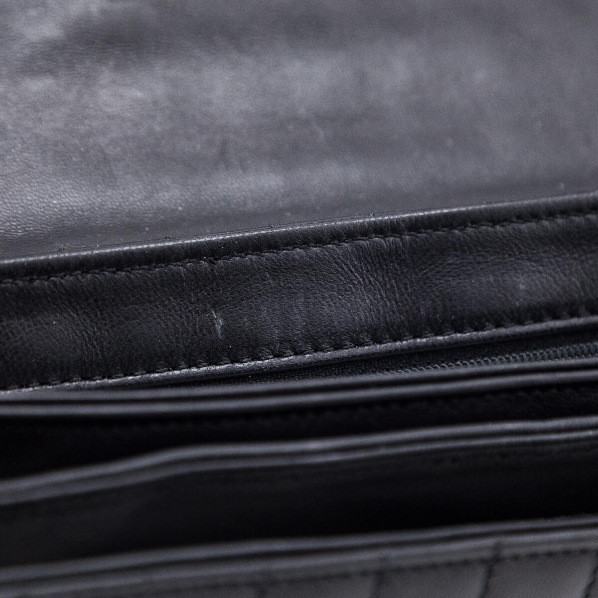 Chanel Black Quilted Lambskin Chocolate Bar Camellia No. 5 Pochette