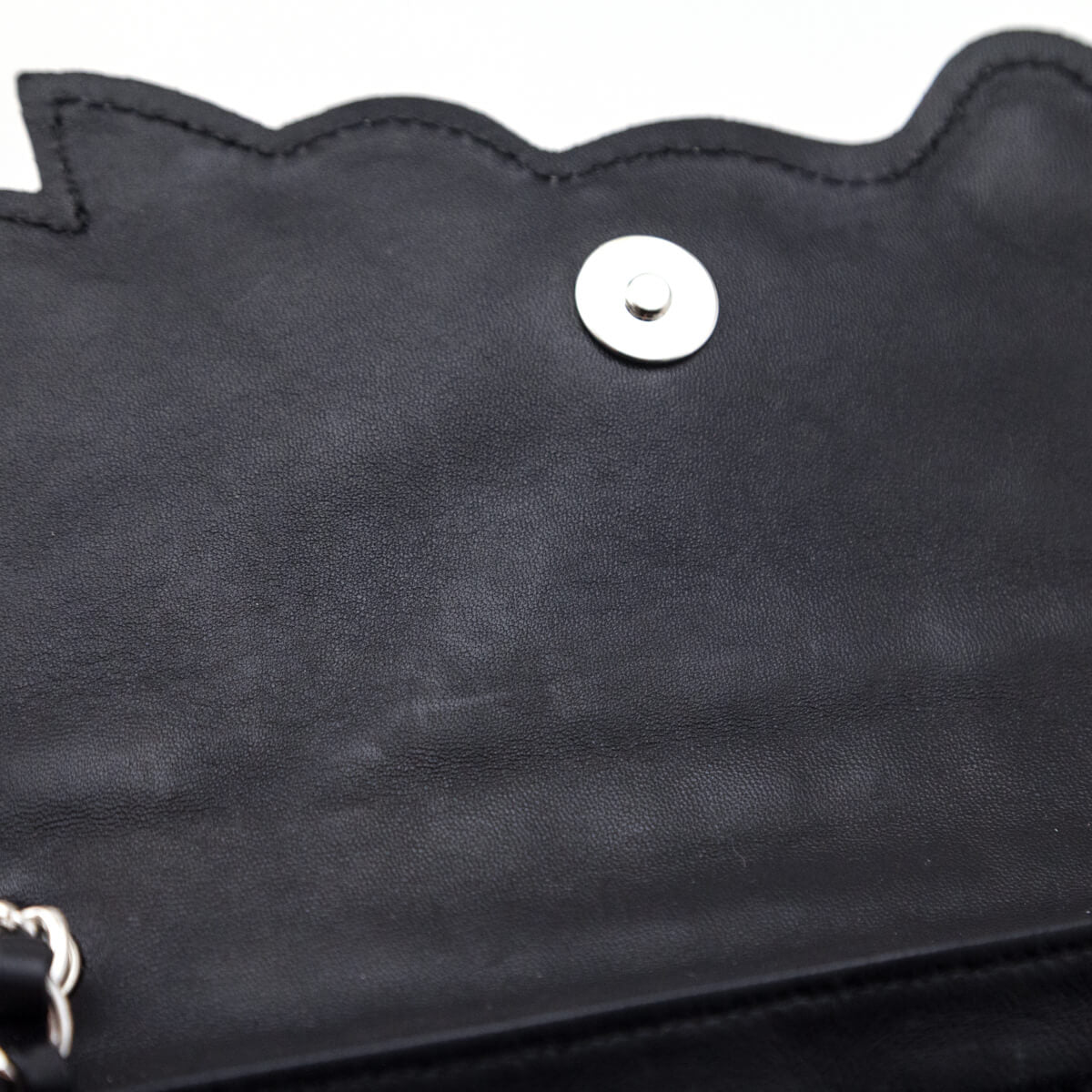 Chanel Black Quilted Lambskin Chocolate Bar Camellia No. 5 Pochette