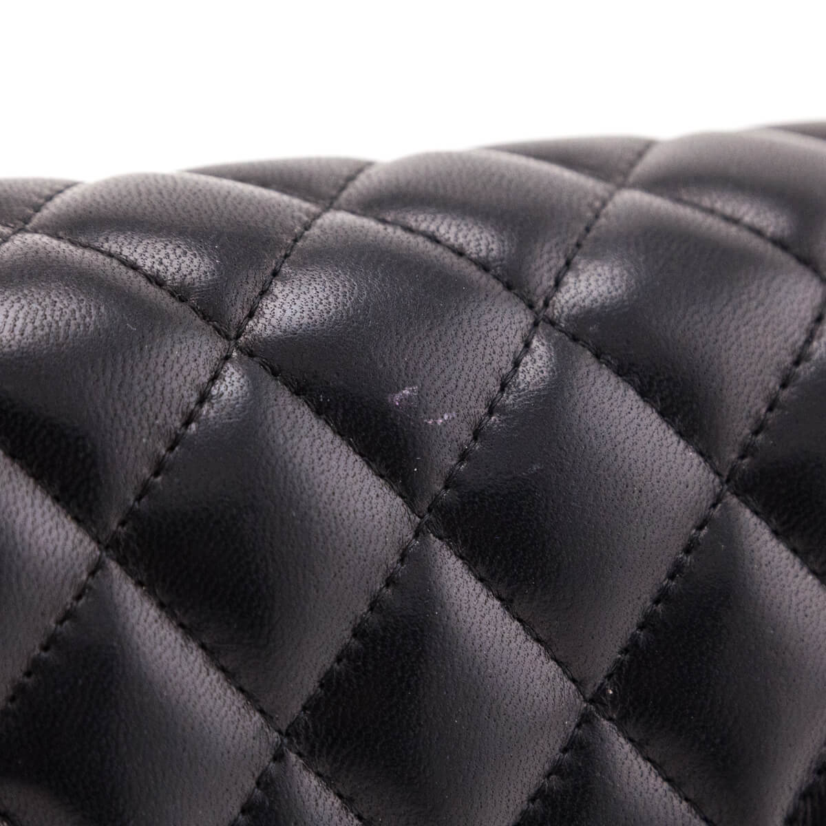Chanel Black Quilted Lambskin E/W Flap Bag