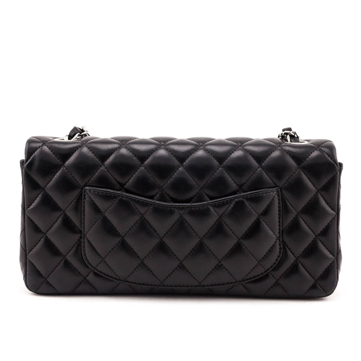 Chanel Black Quilted Lambskin E/W Flap Bag