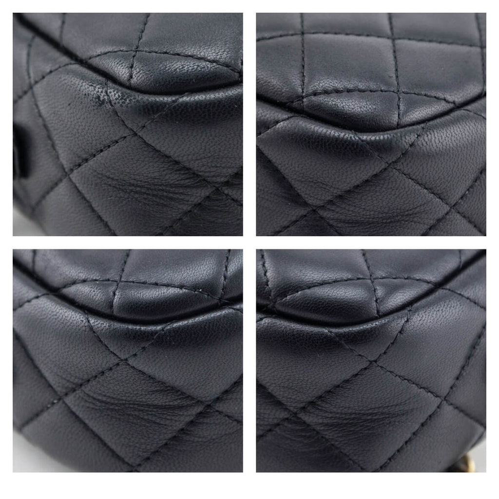 Chanel Black Quilted Lambskin Small Timeless Camera Case