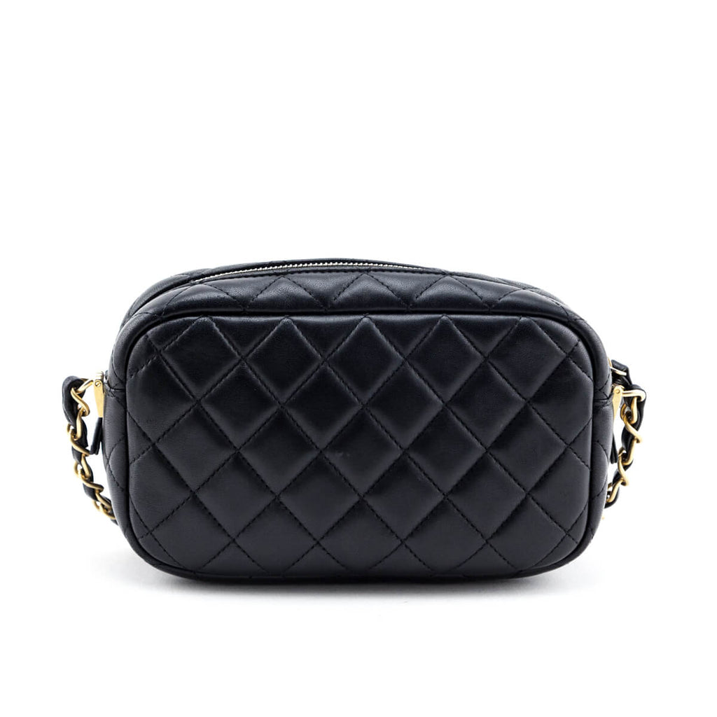 Chanel Black Quilted Lambskin Small Timeless Camera Case