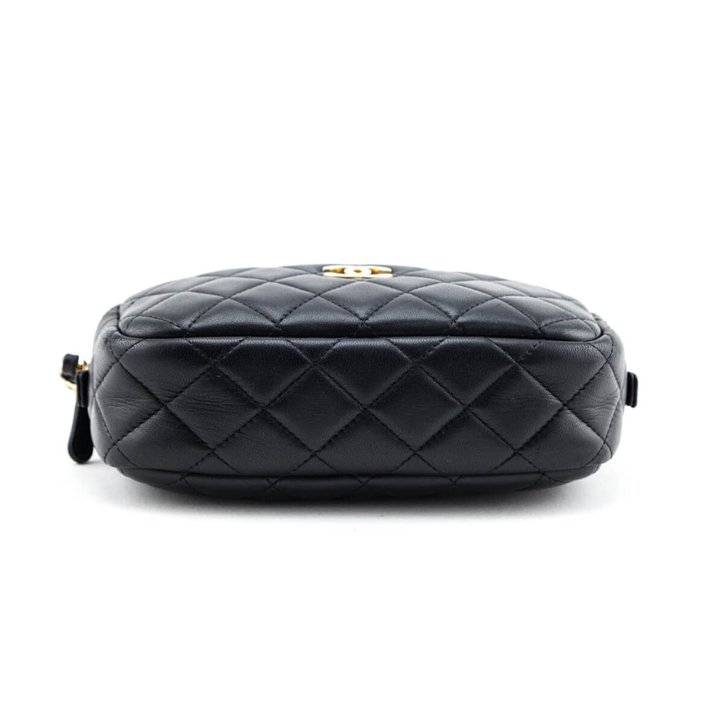 Chanel Black Quilted Lambskin Small Timeless Camera Case