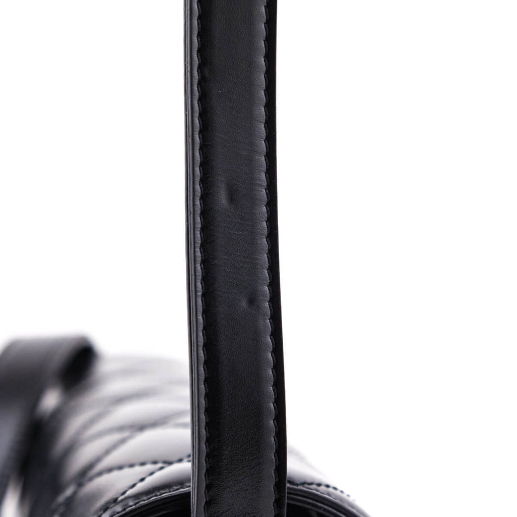 Chanel Black Quilted Shiny Calfskin & Suede Mini Messenger Bag