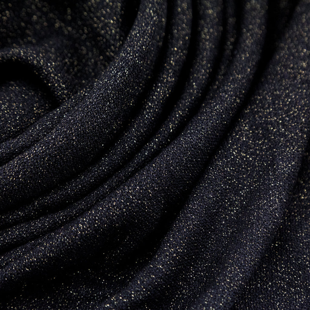 Chanel Black & Gold Cashmere Blend CC Scarf