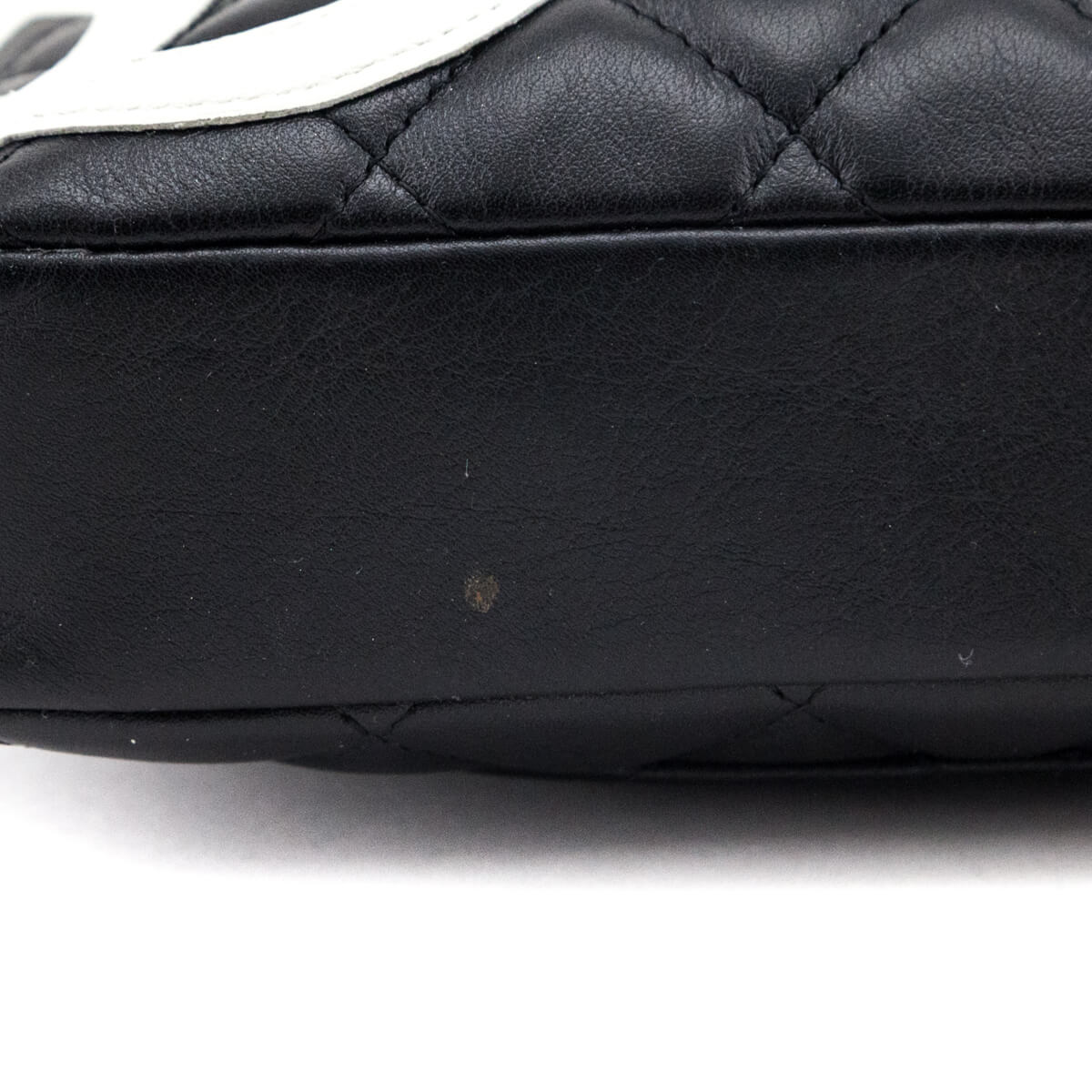 Chanel Black & White Quilted Calfskin Cambon Pochette