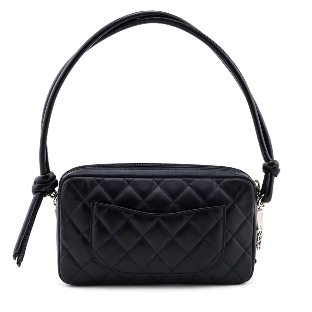 Chanel Black & White Quilted Calfskin Cambon Pochette